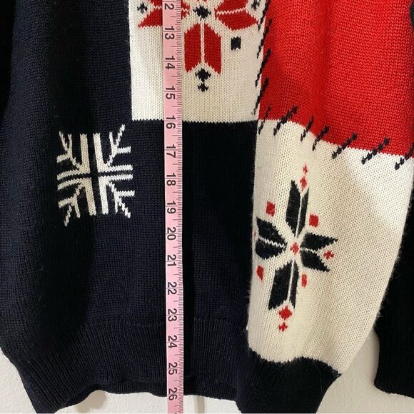 ALFRED DUNNER Crew Neck Color Block Wool Blend Shoulder Pad Size S - Picture 4 of 6